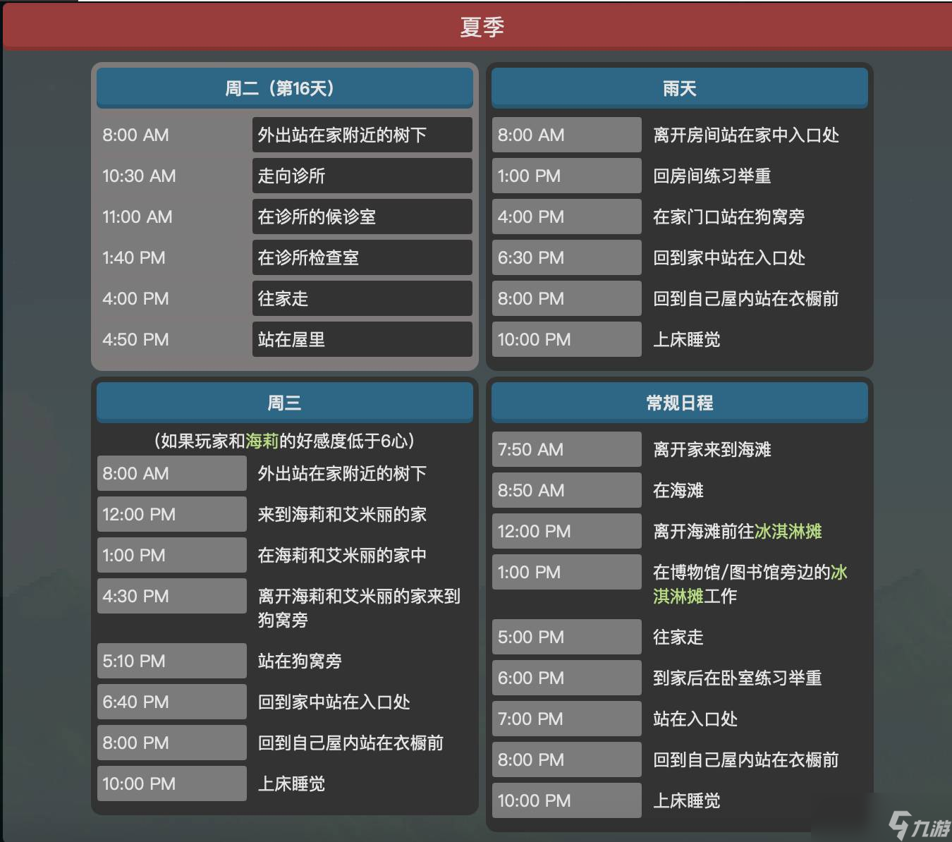 星露谷物语中Alex夏季的午后一般在哪可以看到?