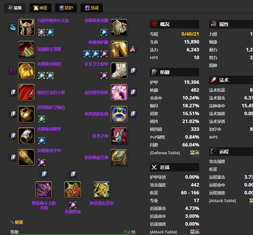 魔兽世界TBC怀旧服P5防骑BIS装备汇总