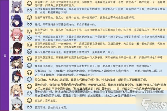 《原神》角色喜欢和讨厌的食物是什么 全角色喜欢和讨厌的食物语音文字合集