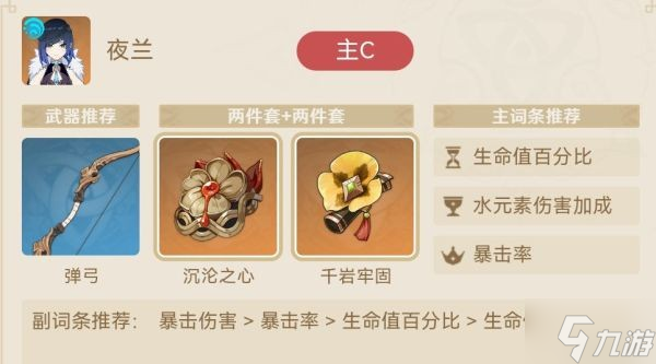 《原神》夜兰装备搭配指南