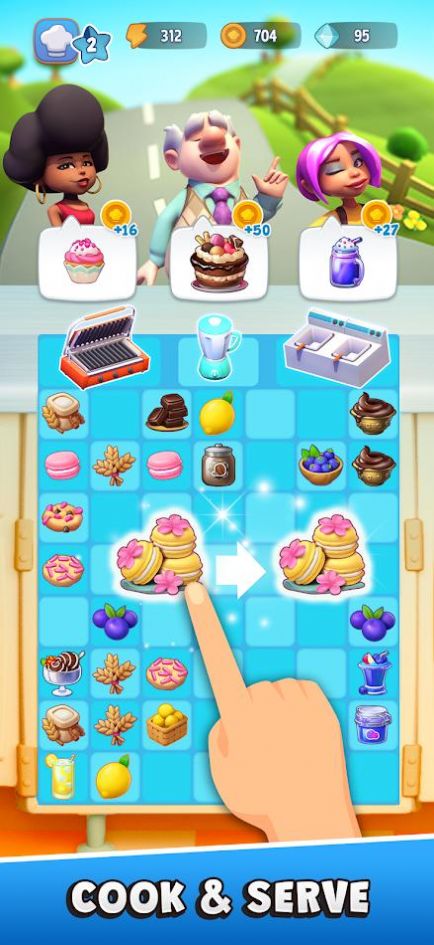 食品卡车梦想合并游戏最新版（Food Truck Dream Merge Serve）图片1